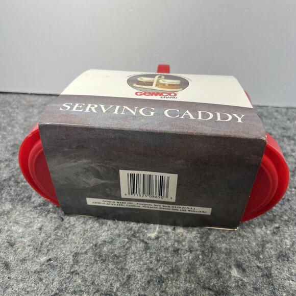 Vtg Gemco Holidays Condiment Jelly Jam Sauce Serving Caddy Set Spoon Glass NOS - Picture 7 of 12